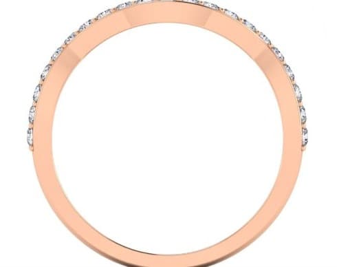 Rose Gold Half Eternity Band