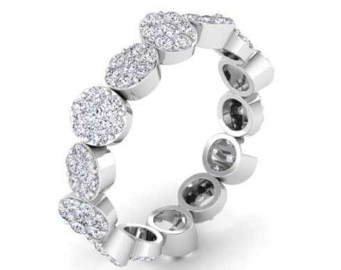 Floral Cluster Eternity Ring