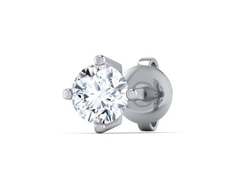 Round Solitaire Stud Earring